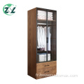 Armoire de chambre nordique armoire en bois armoire porte en verre